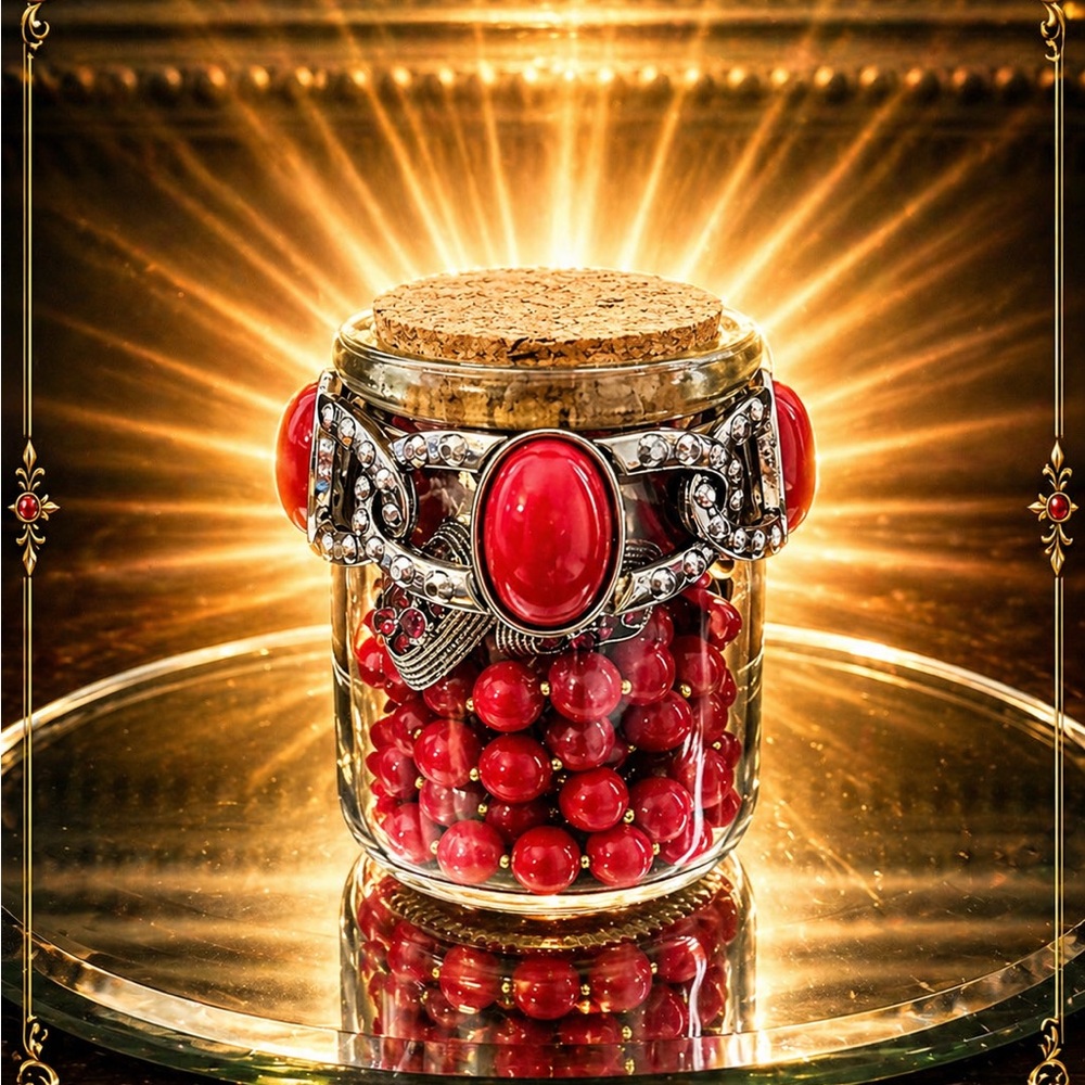 “Redder Than Red” Small Mystery Jewelry Jar